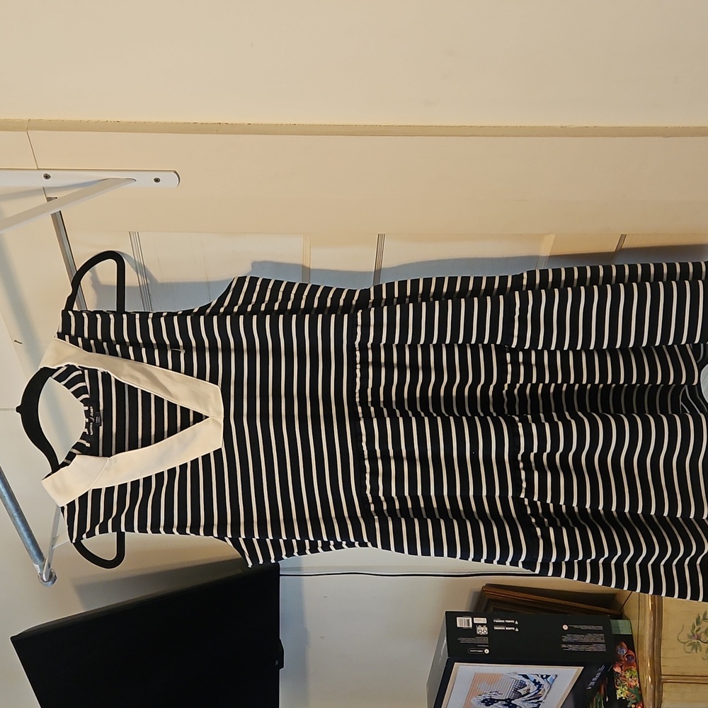 Nautica Navy and White Striped Top